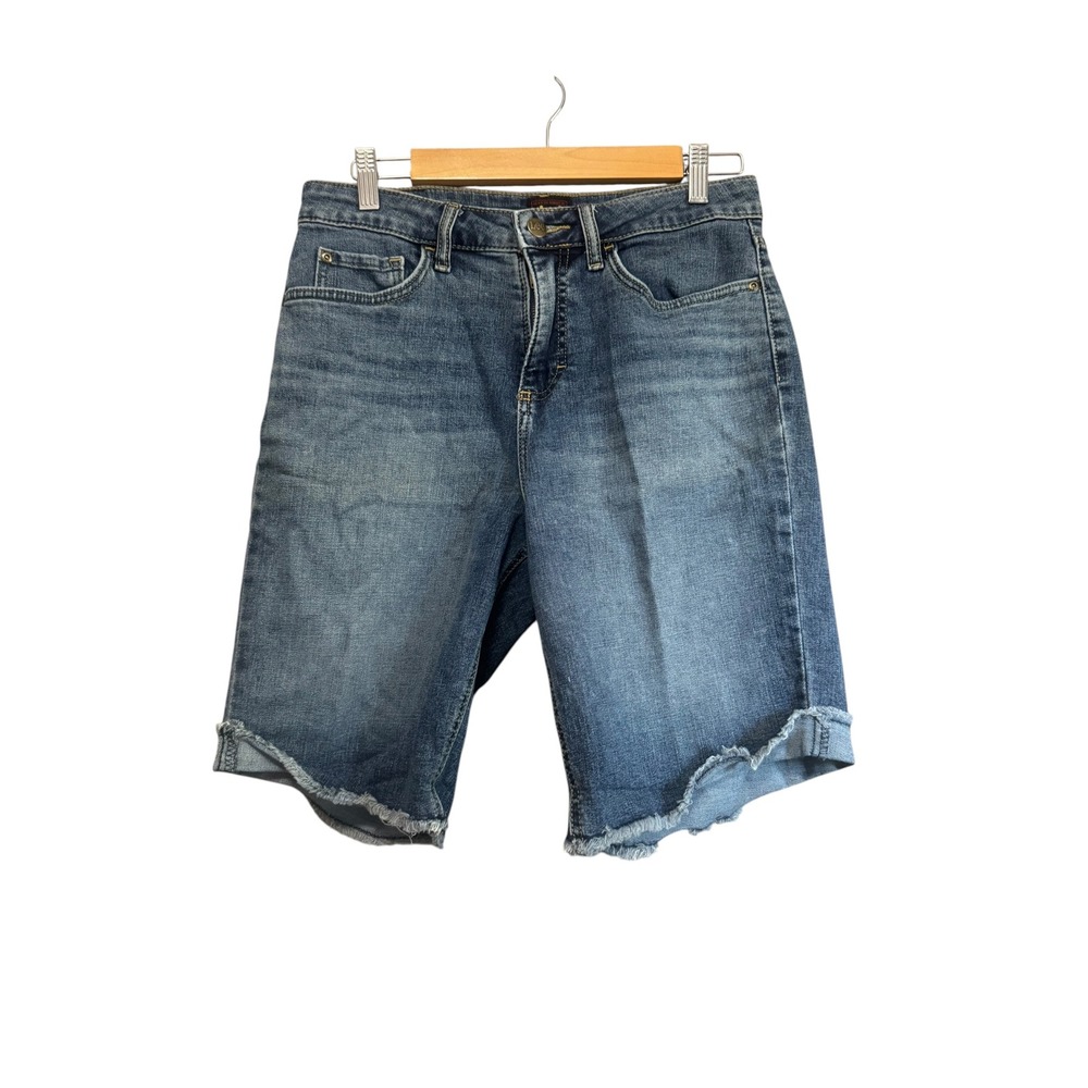 Lee Denim Shorts Womens Size 2 Blue Excellent Raw Hem High Rise Cutoffs